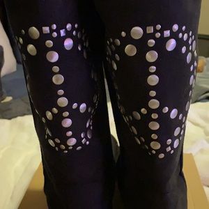 Black Bamboo Ugg style boots with Peace sign